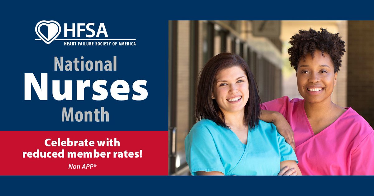 Celebrate National Nurses Month with reduced rates on HFSA Nurse (non APP) Membership! 🏥 As the only professional society representing all members of the multidisciplinary heart failure team, we're proud to offer this new category. Learn More >> hfsa.org/membership/mem…