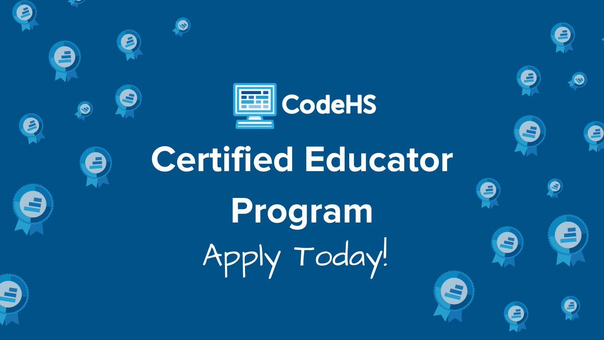 ⏰ Today is the final day to apply! Don't miss out on the opportunity to become a CodeHS Certified Educator 🎓 Submit your application today to gain exclusive access to new CodeHS features. Apply now: buff.ly/2GlNeJD 💻 #ReadWriteCode
