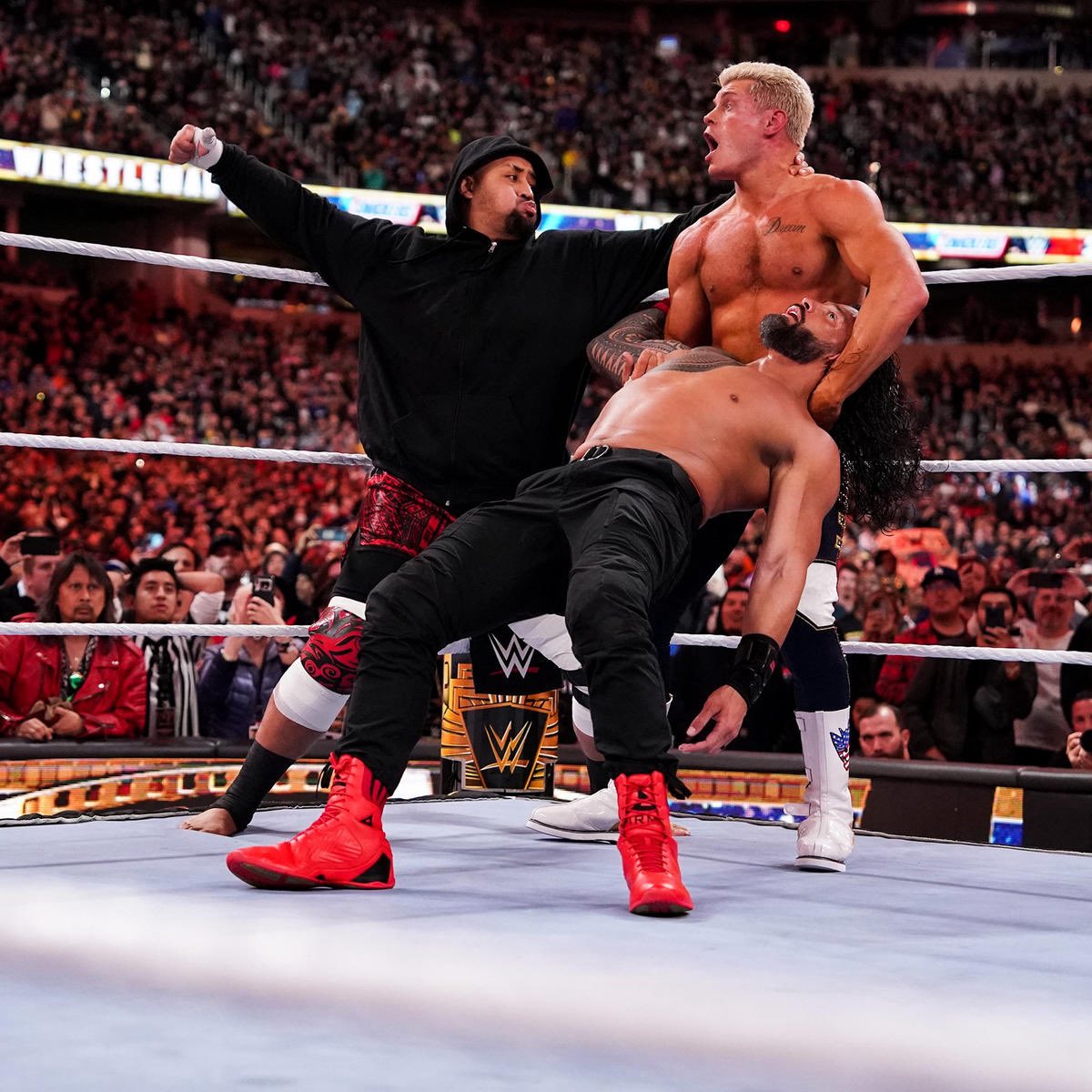 Roman Reigns and Paul Heyman convinced both Vince McMahon and Paul Levesque last year to change the WrestleMania 39 finish to Roman Reigns defeating Cody Rhodes.

- WON