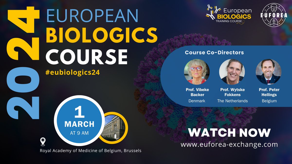 🩺Are you looking to improve your understanding and ability to start a #biologic treatment, follow up with the #patient, and evaluate the success of treatment? Watch the European Biologics Training Course now and earn your #CME accreditation! euforea-exchange.com/group/62