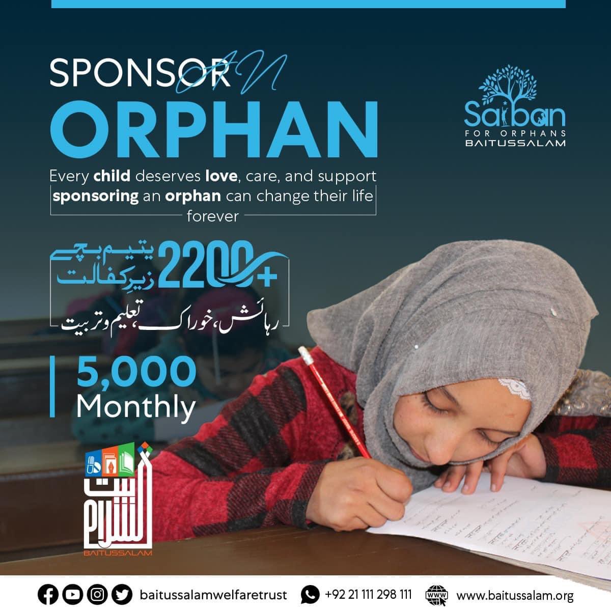 Every child deserves love, care, and support sponsoring an orphan can change their life forever.

For Donations: 
Bank Transfer: bwt.ngo/banktransfer
Pay here via recurring payment: baitussalam.org/checkout

#Baitussalamwelfaretrust #BWT #Baitussalam #charity #donate #orphan…