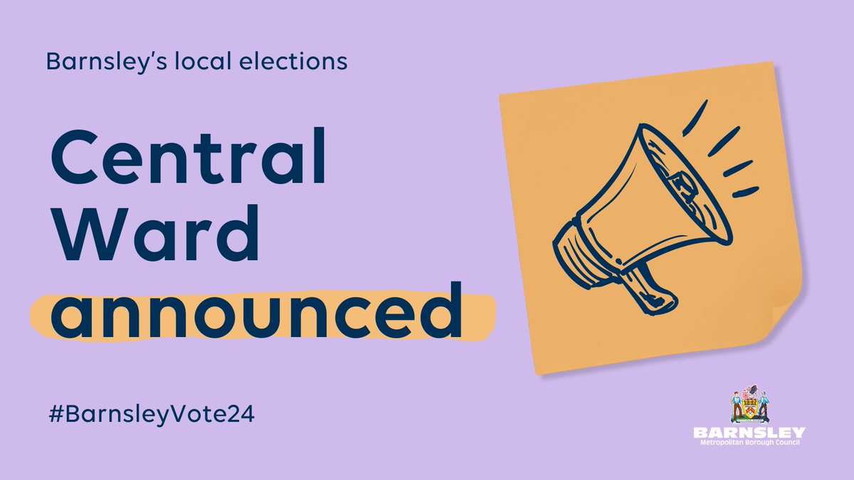 LOCAL ELECTIONS RESULT 📣 Central Ward: Nicola Sumner, Labour Party elected. Number of registered electors: 8,825 Total number of ballot papers received: 1,763 Turnout: 19.98% Full results are available at barnsley.gov.uk/LE24. #BarnsleyVote24