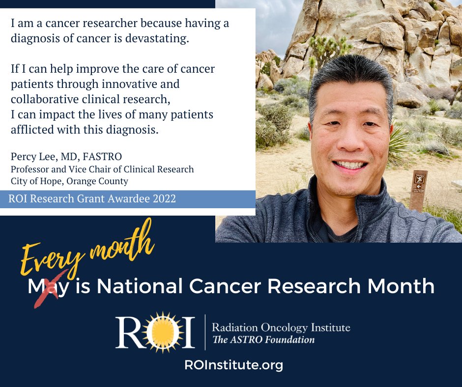 ROI funded @PercyLeeMD and @JinzhongYangPhD in 2022 to develop new AI tools to manage cardiac toxicity in patients being treated for lung cancer with RT. Cancer research saves lives. Help accelerate #RadOnc research: ROInstitute.org/donate. #NationalCancerResearchMonth