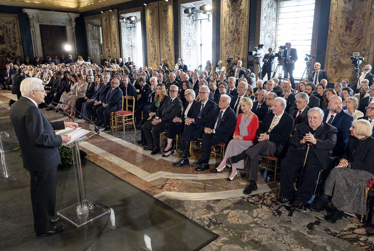 #DavidDiDonatello 2024, il Presidente #Mattarella è intervenuto nel corso della cerimonia di presentazione delle candidature al #Quirinale Il video: youtu.be/uC6NHb83RVs?si…