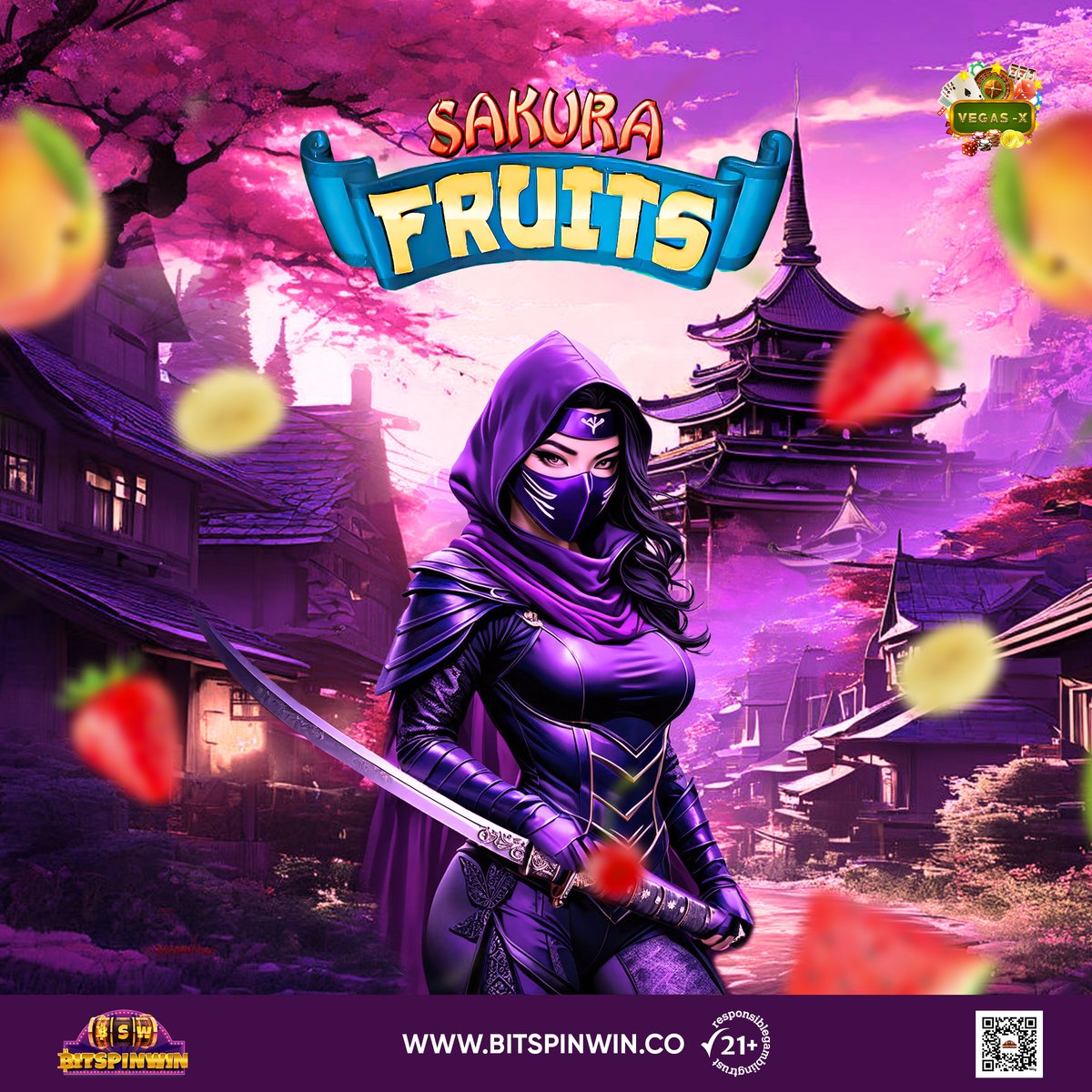 𝐄𝐱𝐩𝐥𝐨𝐫𝐞 𝐭𝐡𝐞 𝐭𝐡𝐫𝐢𝐥𝐥𝐢𝐧𝐠 𝐬𝐥𝐨𝐭 𝐨𝐧 𝐕𝐞𝐠𝐚𝐬-𝐗!⚔️🍒 🌸𝐒𝐚𝐤𝐮𝐫𝐚 𝐅𝐫𝐮𝐢𝐭𝐬 is a Katana-themed slots adventure that blends the beauty of sakura with captivating volatility of a true casino classic. bit.ly/twdepositbsw 👈 . #GamblingTwitter #slotgame