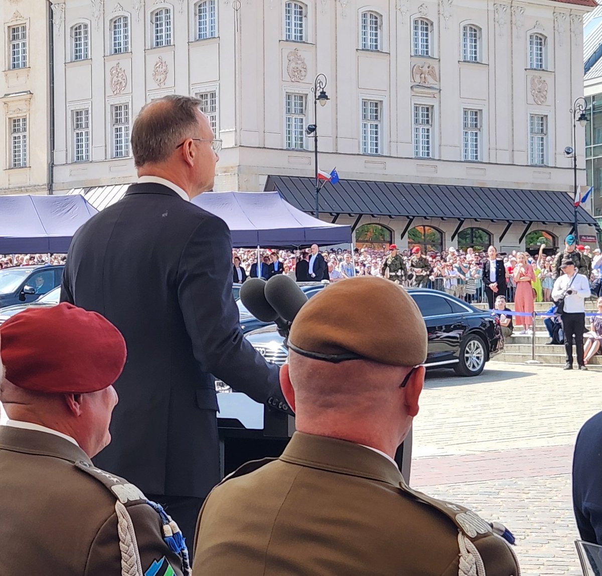 Przemawia Prezydent Rzeczypospolitej Polskiej, Pan Andrzej Duda, podczas uroczystości upamiętniającej uchwalenie Konstytucji 3 Maja.