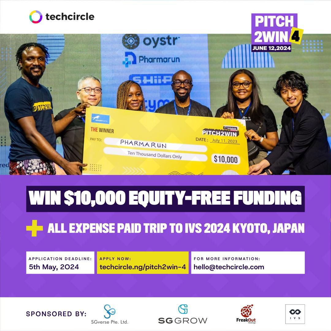 48hrs to the deadline for the #PITCH2WIN competition —the winner gets $10,000 Equity-Free grant which is awesome, but alongside that an ALL expense-paid trip to Kyoto, JAPAN 🇯🇵. Be there or be square --> apply now bit.ly/Pitch2Win-4