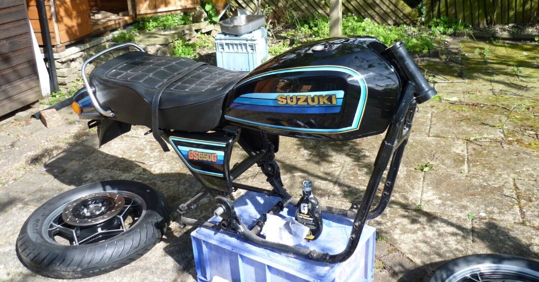 Check out this Suzuki GS850 restoration project! Ebay ad here ow.ly/y5Wo50Rv7Og #Suzuki more bikes at barnfindmotorcycle.com #motorbike #motorcycle #barnfind #biker #vintagebike