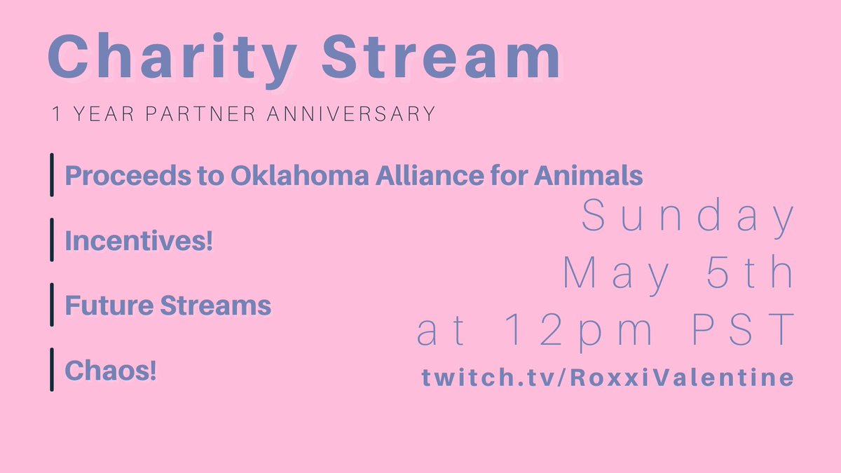 #Charity #oklahomaallianceforanimals #charitystream #charitylivestream #twitch #twitchtv #smallstreamer #birthdaystream #dirtythirty #animalcharities #oklahomacharities