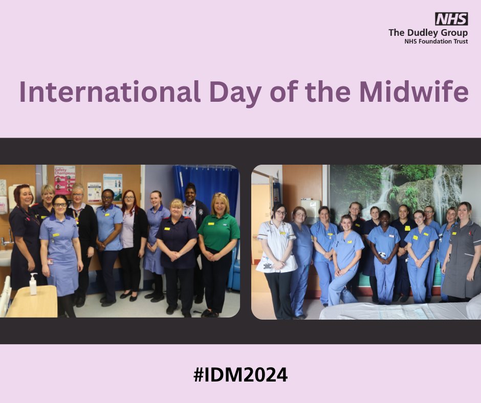 Let’s celebrate our midwives and maternity staff each and every day, as well as today! From all of us here at The Dudley Group, Happy International Day of the Midwife! @DudleyMaternity #IDM2024 #Midwives #InternationalDayofTheMidwife