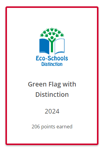 Our Eco-Warriors are proud to announce that we have been awarded our @EcoSchools Green flag award with distinction!  
Feedback noted: 'You have submitted such a terrific application. We have loved reading about your journey and are incredibly impressed by all you have achieved.'