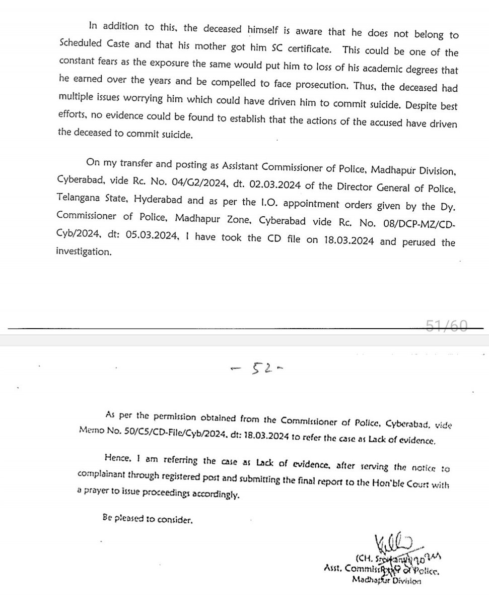 Closure report in Rohit Vemula case says he was not Dalit & fear of being 'exposed' may have been one of the reasons for his suicide. Telangana police gives clean chit to all accused.