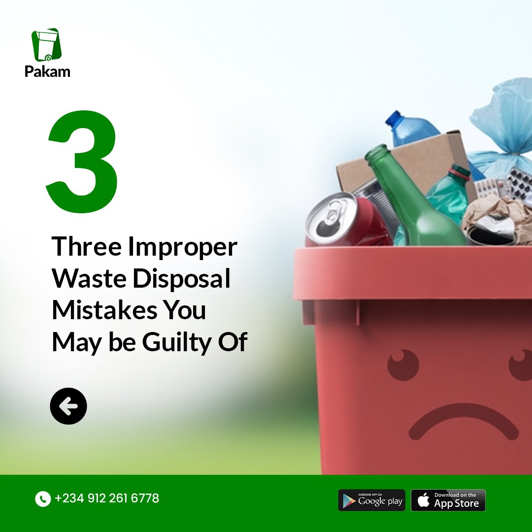 If you do any of these, you’re one of the reasons our landfills can never get leased busy

#pakamnigeria 
#wastemanagement 
#circulareconomy