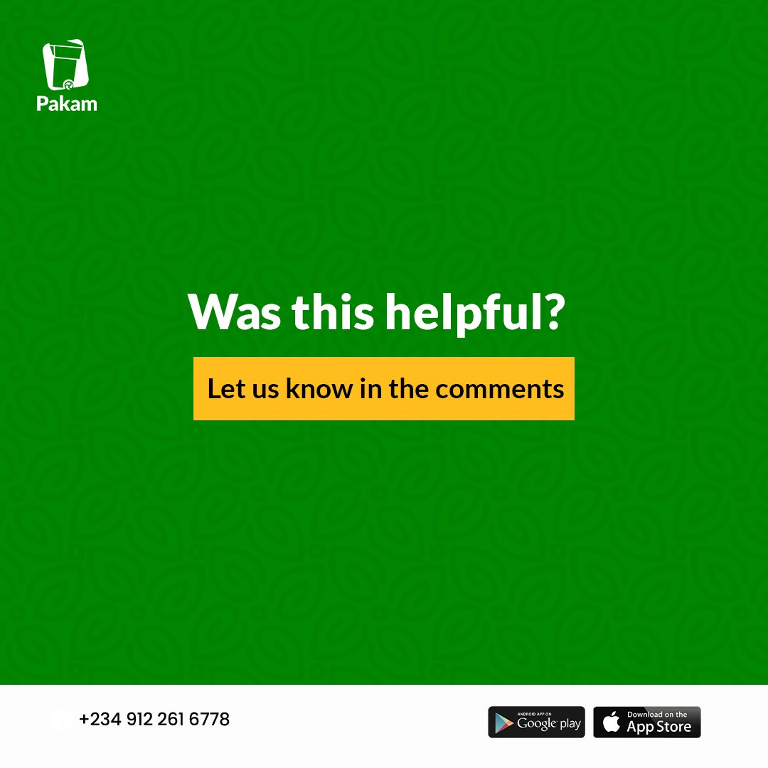 Was it? Let us know!

#pakamnigeria 
#wastemanagement 
#circulareconomy