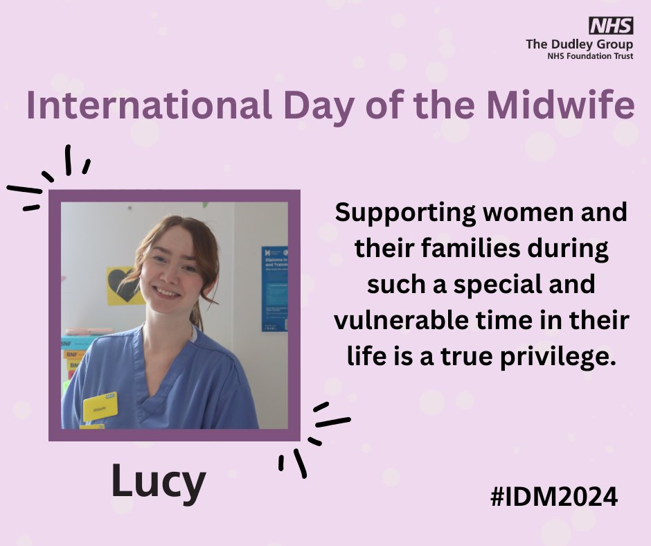 Olivia and Lucy are part of the team on the delivery suite here in Dudley! See below why they love being a midwife⬇️ @DudleyMaternity 

#IDM2024 #Midwives #InternationalDayofTheMidwife