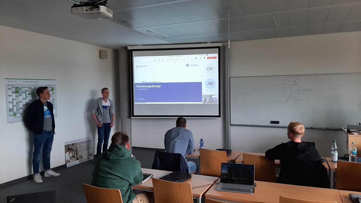 Final paths of finishing the schematic.

Yesterday the schematic designers presented their first version of the schematics and we had some discussions. Hopefully the layout-team can start next week!
#Mikroelektronik #Leistungselektronik <a href="/ElectronicsDrv/">E&D @ElectronicsAndDrives@mastodon.social</a>