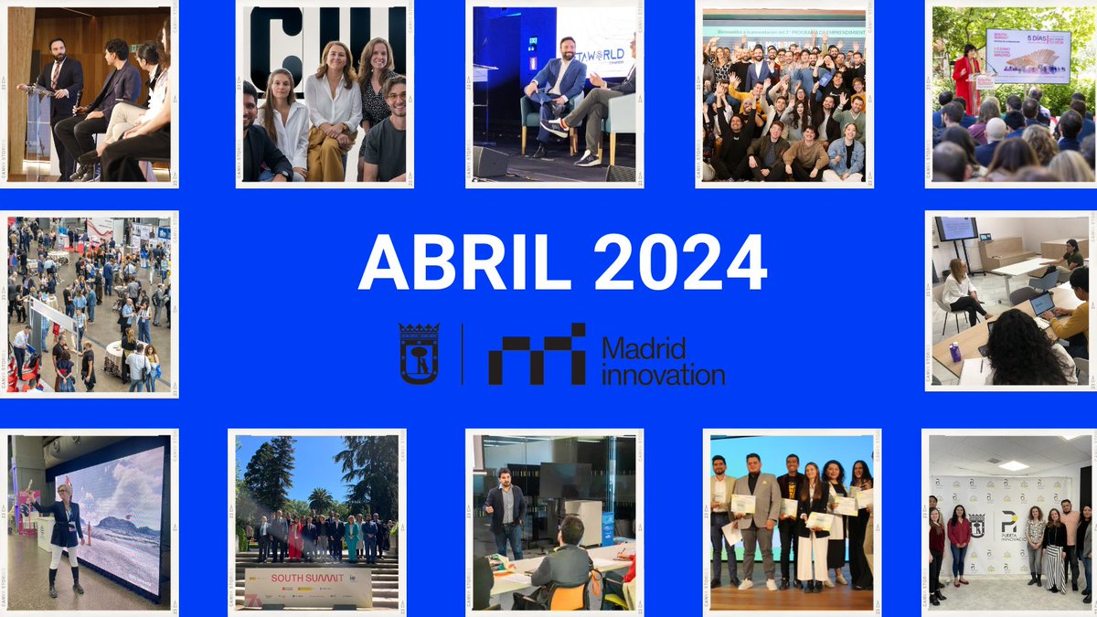 ¡Abril ha sido un mes lleno de innovación y emprendimiento en el #EcosistemaMI! 🚀✅ ¿Qué nos deparará Mayo? Únete a #MadridInnovation y estate al día de la innovación en @MADRID ➡️ madridinnovation.es/registro-usuar…