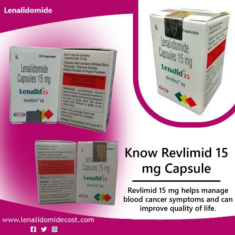 Know Revlimid 15 mg Capsule
Revlimid drug is basically suggested to cut the growth of cancer cells in the body.
To know more please click here >> lenalidomidecost.com/revlimid-15-mg
#TreatmentOptions #BloodCancer #LifeImprovement #15mgCapsule #diseases #Lymphoma #Anemia #lenalidomidecost