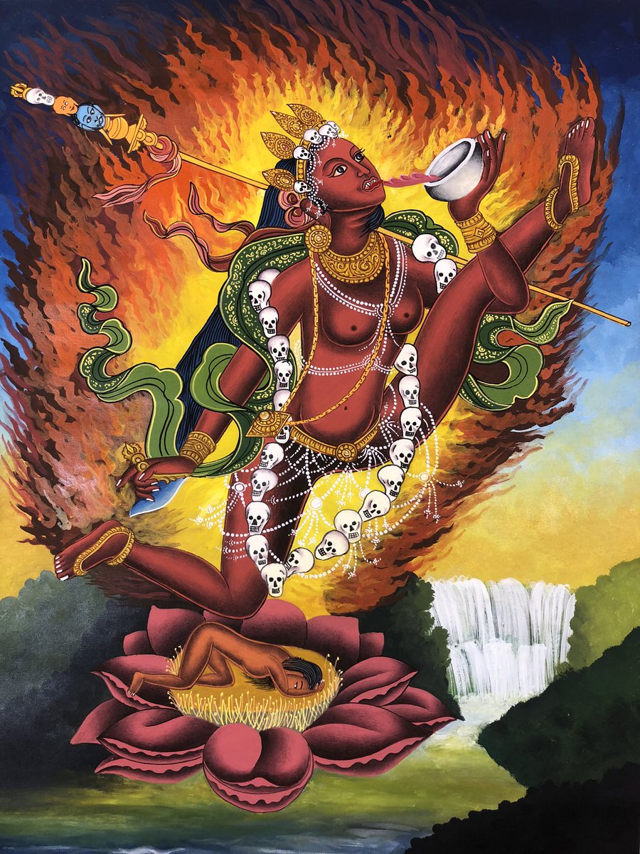 Happy Dakini Day.
.
.
.

#Thangka #thankapainting #himalayan #art #tantra #vajrayana #buddhism #mother #queen #vajrayogini #yogini #dakini #dakas #skydancer #khandro #lamathankapaintingschool #wisdom #bodhichitta #dhamma #mindfullness #emptiness #sacred #livingheritage #heritage