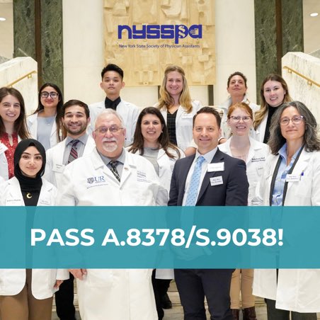 In the 50 years since NYS established the PA profession, archaic barriers still apply while the health care delivery system has changed considerably. It's time to modernize PA practice! Support A.8378/S.9038 #PAsofNY