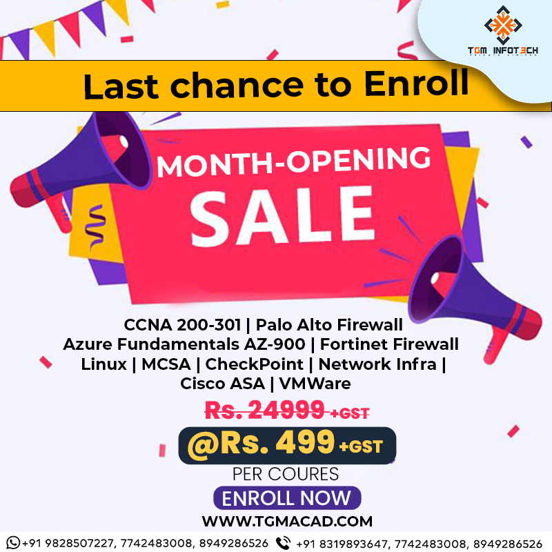 🔥⌛Last Chance to Enroll in Cutting-Edge IT Courses! ⌛🔥
Don't Miss Out on Your Opportunity to Master the Tech Skills of Tomorrow.💻 

🌐 Visit: tgmacad.com/all-courses/se…

#LearnWithUs #monthopeningsale #TGMinfotech #TechGuruManjit #LearnwithTGM #TGMacademy #sale