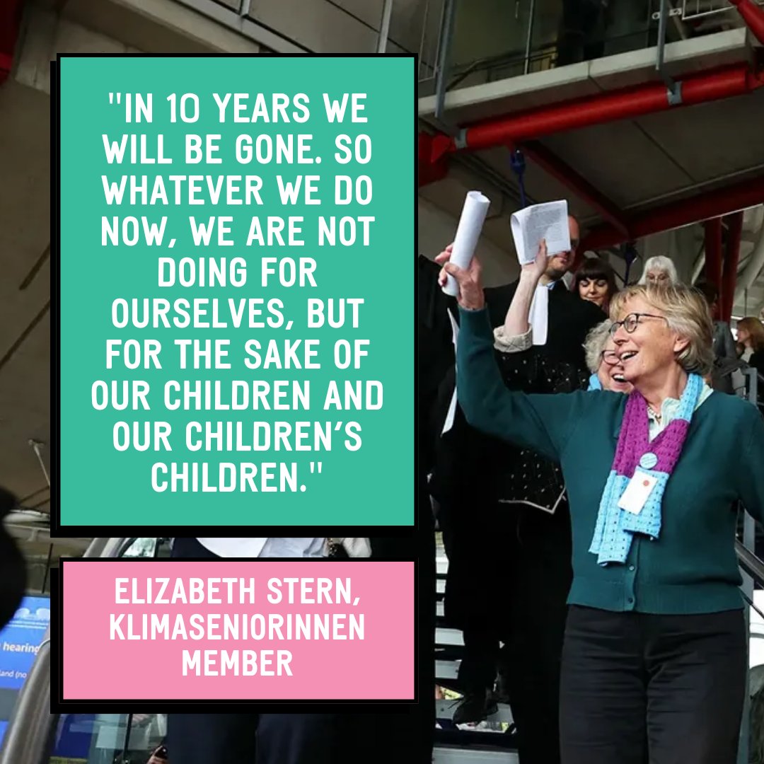 Youth4ClimateJustice (@y4cj_) on Twitter photo 👩🏼Elizabeth Stern, member of #KlimaSeniorinnen, explains her commitment to filing a lawsuit against the Swiss government. We were proud to stand alongside the Swiss Women at the <a href="/ECHR_CEDH/">ECHR CEDH</a>, showing how powerful working together can be.
<a href="/Greenpeace/">Greenpeace International</a> <a href="/KlimaSeniorin/">KlimaSeniorinnen</a> 👩🏼Elizabeth Stern, member of #KlimaSeniorinnen, explains her commitment to filing a lawsuit against the Swiss government. We were proud to stand alongside the Swiss Women at the <a href="/ECHR_CEDH/">ECHR CEDH</a>, showing how powerful working together can be.
<a href="/Greenpeace/">Greenpeace International</a> <a href="/KlimaSeniorin/">KlimaSeniorinnen</a>