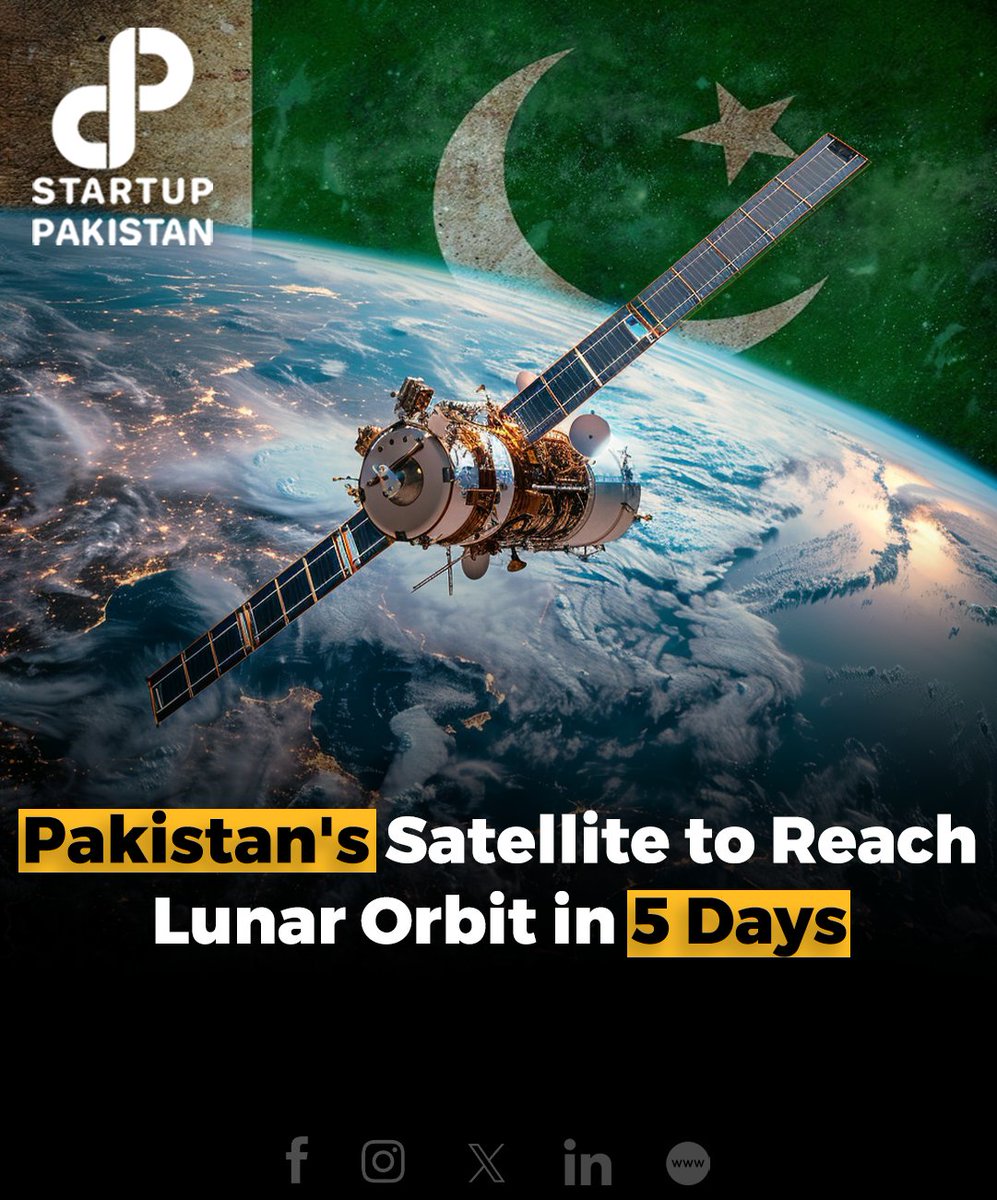 Pakistan has embarked on its inaugural lunar mission, marking its entry into the global space exploration endeavor for scientific research.

#pakistan #satellite #lunarorbit