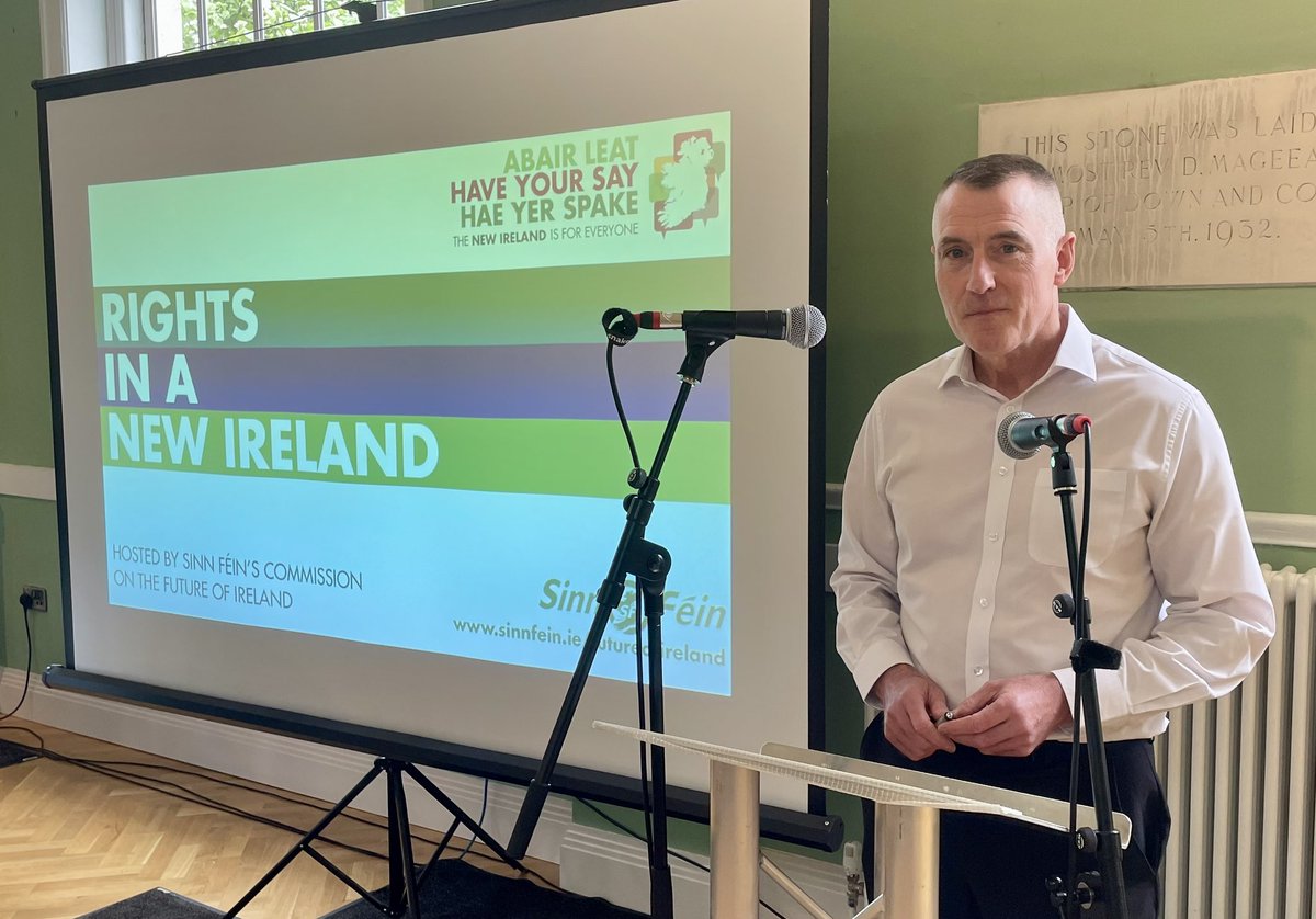 The Rights in a New Ireland conference has commenced in St Comgalls/Ionad Eileen Howell. Declan Kearney has opened the event. The 1916 Proclamation is the mission statement of republicans. “It is a freedom charter for all the people of this island …”