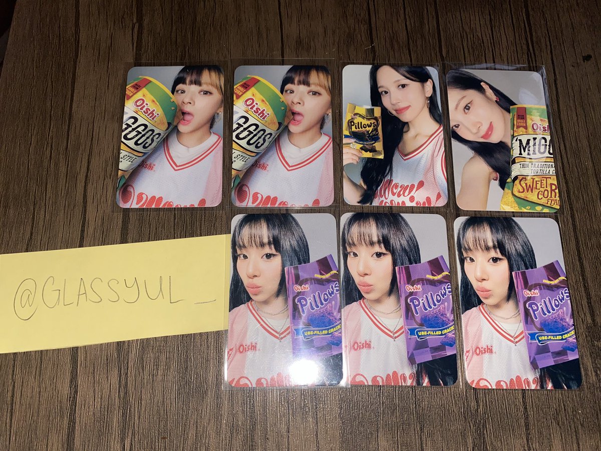 glassyul_'s tweet photo. wtt lft ph 
twice x oishi snacktacular photocards

have: jeongyeon mina dahyun chaeyoung
want: nayeon momo sana jihyo tzuyu

• pref 2 up pc per trade
• meet up within Manila (Lrt Stations/SM Manila/San Lazaro)

t. onhand looking for trade mnl https://t.co/wR2xKb4sJN