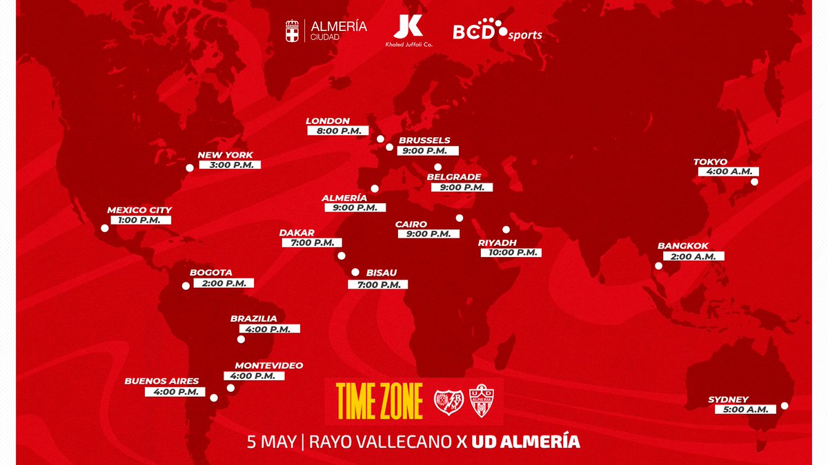 🗺 @LaLigaEN can be watched from anywhere in the world! #RayoAlmería ⚔️