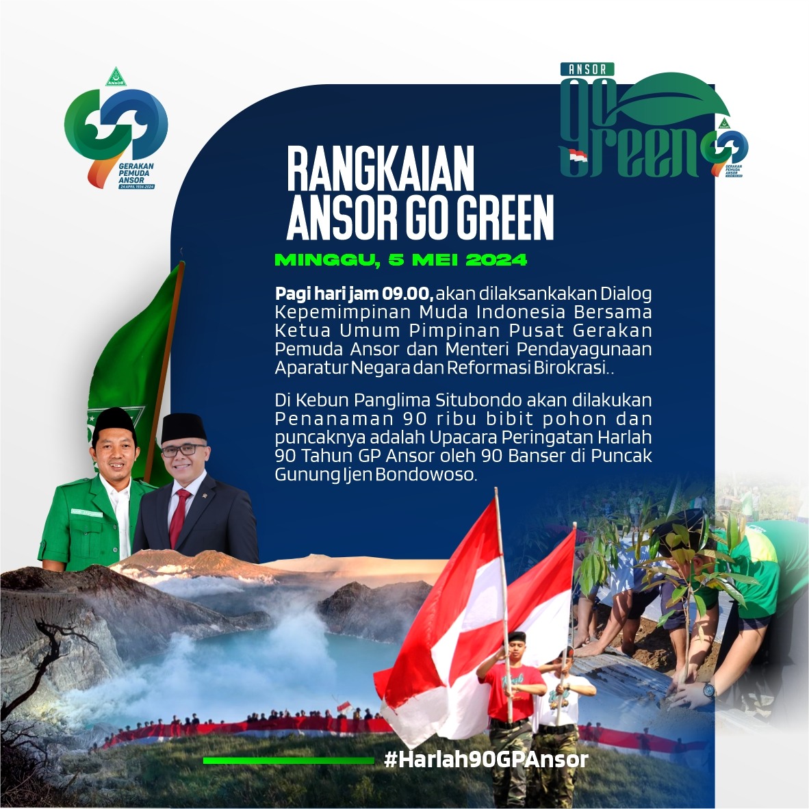 Menanam, menanam dan teruslah kita menanam untuk anak cucu esok🌳🍃 

Berikut Rangkaian Ansor Go Green #Harlah90GPAnsor