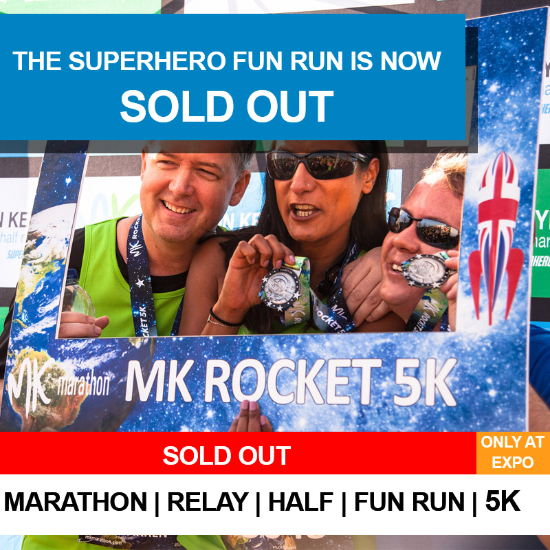 The Superhero Fun Run is now sold out! Grab yourself a last minute Rocket 5K entry only at the Mini-Expo at Up & Running this evening between 4pm and 8pm. 🚀 Please read the Event Guide for more information: mkmarathon.com/event-guide/