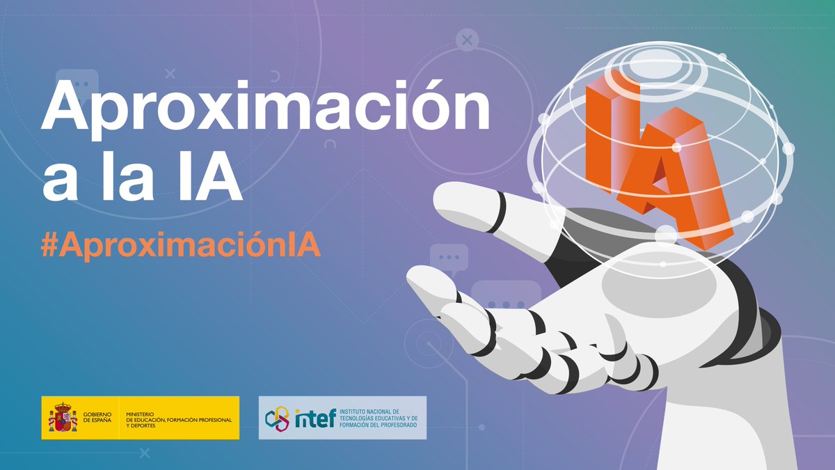 📢¡Ya está abierta la matrícula del #NOOC: Aproximación a la inteligencia artificial! 🤖Explora el potencial de la IA y cómo podemos abordarla desde la educación ¡Apúntate ahora y empieza a explorar el futuro educativo! #AproximaciónIA #CodeINTEF 👉code.intef.es/noticias/nooc-…