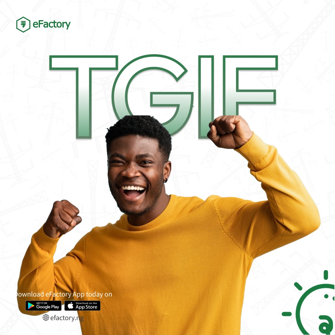 There are always Happy Feelings When you know you can purchase an electricity unit on eFactory.

#TGIF #Fridayfeelings #electricitypayment #efactory