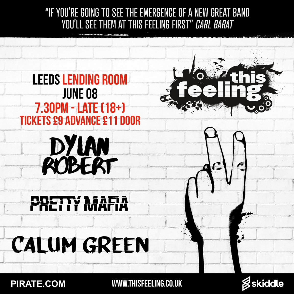 Full line up announced 🎸 June 08 Leeds @LendingRoomLDS ft. #DylanRobert @PrettyMafiaHQ & @calumgreenmusic 🎟️ skiddle.com/e/38299974