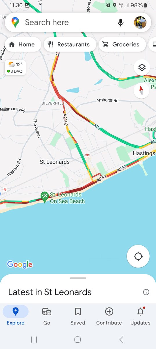 A259 st seafront delays in both directions @BBCSussex @StagecoachSE @SussexIncidents