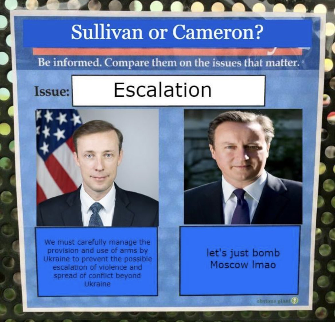 We need a separate NATSEC advisor to deal with Russia and Ukraine. Jake Sullivans “hmmm let’s not do anything too inflammatory” no longer works once the bullets are flying. The ONLY reason Sullivan is kept around by the admin is he is good at dealing with China, that is it.