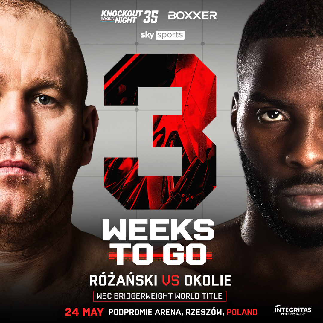 3️⃣ Weeks To Go! @Lawrence_tko, Rzeszów is calling… 📞👑 #RozanskiOkolie | 24.05.24 | Podpromie Arena | @SkySportsBoxing