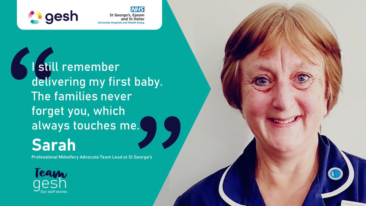 💬“Midwifery is extremely rewarding. We offer a confidential listening ear, and sometimes a shoulder to cry on during the tough days.' Sarah Thacker, Professional Midwifery Advocate Team Lead at St George’s, is this week's #Teamgesh staff story ♥️ stgeorges.nhs.uk/work-with-us/s…