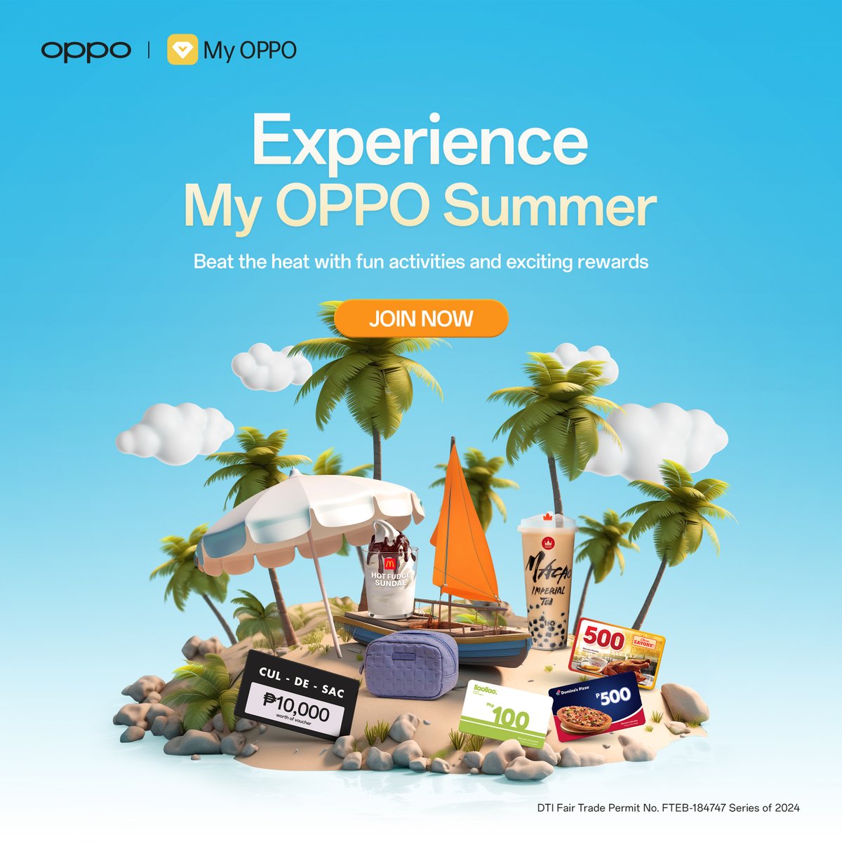 OPPOPhilippines's tweet photo. Experience #MyOPPOSummer and cool down with some delicious treats and discounts! Play fun games for a chance to win exciting rewards all summer long.
Click here to join the festivities now:
https://t.co/MYsNeNxnCV
#MyOPPOApp https://t.co/NU2n2kSLn5
