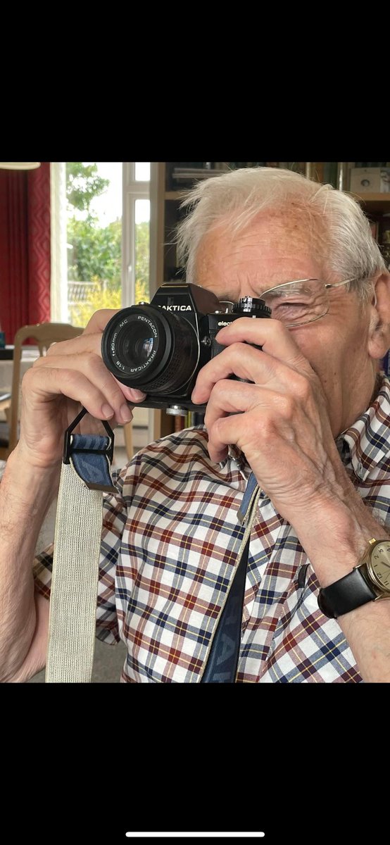 My Dad, George Shepherd, just turned 90, messing with his favourite camera