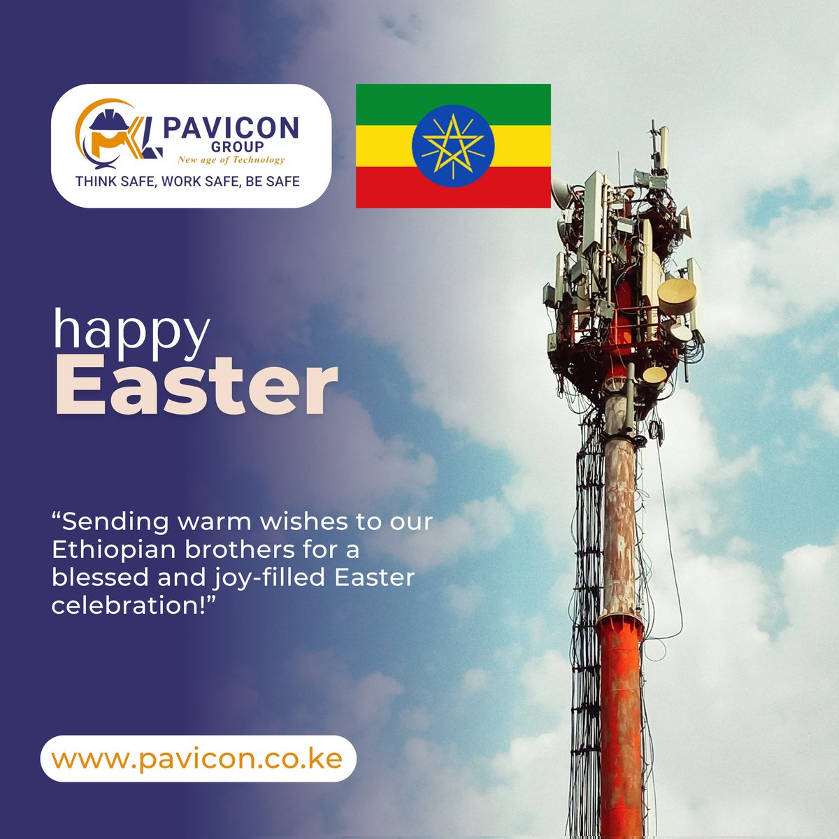 Warm wishes to our Ethiopian brothers this Easter! May your celebrations be filled with joy, peace, and blessings. 🌟 #EasterWishes #Unity #pavicongroup