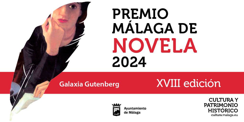 Abierto el plazo, hasta el próximo 18 de junio, para presentar originales al XVIII Premio Málaga de Novela dotado con 18.000 euros. La novela ganadora será editada por @G_Gutenberg. Toda la información sobre el certamen 👉 malaga.eu/el-ayuntamient…