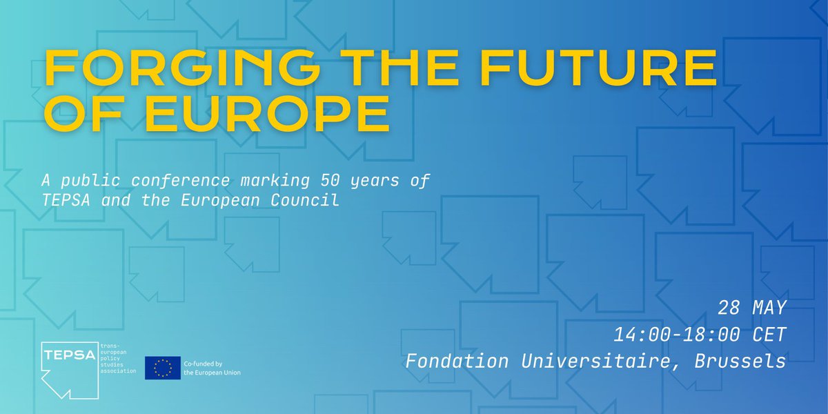 Save the date! @tepsaeu, the first EU affairs research network, gathering universities, think tanks and research institutes throughout Europe, is celebrating its 50th anniversary with the public conference “Forging the Future of Europe”. Join the event! 🔗tepsa.eu/events/public-…