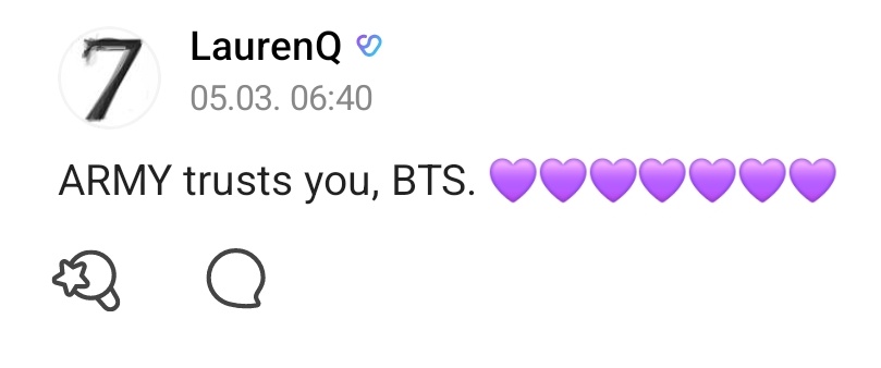 Can we flood Weverse with this simple message for BTS? We need them to know this. Keep it simple.