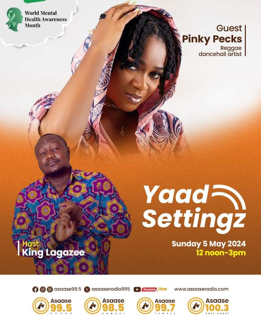 KING LAGAZEE Interviews Ghanaian Reggae Dancehall Artist Pinky Pecks On #YaadSettingz On Asaase 99.5 Live In The Studio

Sunday 5 May 2024

Time: 12pm - 3pm GMT

Stream : asaaseradio.com

#AsaaseRadio #YaadSettingz #LagazeeSoundIntl #GlobalSetting