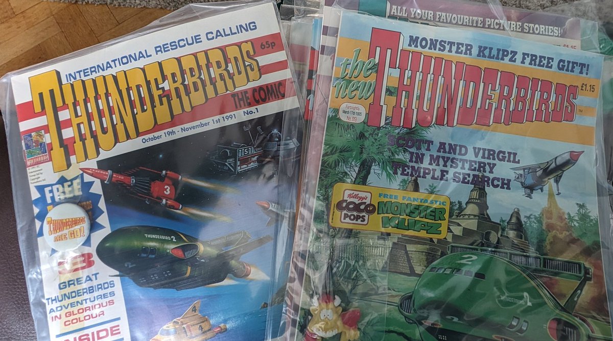 Some will think this is sad and geeky but this makes me happy. I have the complete set, finally! #Thunderbirds #MemorabiliaCollector Nearly 3 years 5 months from the first to the last. #Happy (I was only missing the final two but he sent through all the editions with free gifts.)