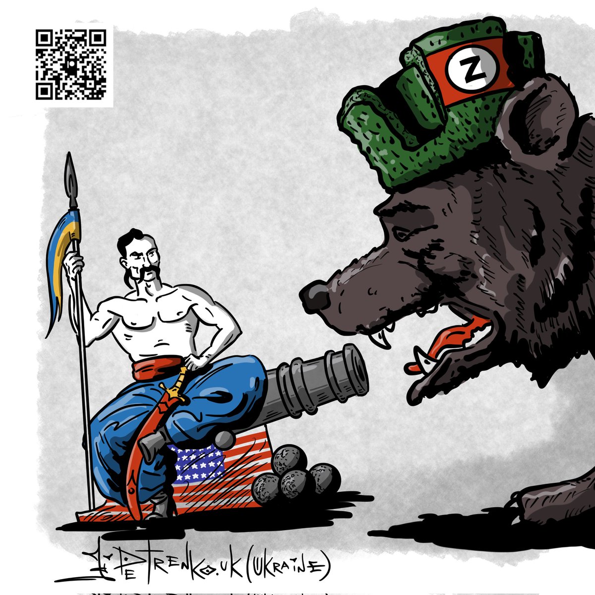 Drawing of the Ukrainian cartoonist artist @PetrenkoAndryi 👍

#UkraineWar #Russia #Russian #RussiaUkraineWar #Ukraine️ #Ukraina #Ukrainian #RussianWarCrimes #UkraineRussiaWar
#RussiansGOHOME #RussiaIsCollapsing #Putin #UkraineKrieg  #UkraineNeedsAirDefense #RussianUkrainianWar