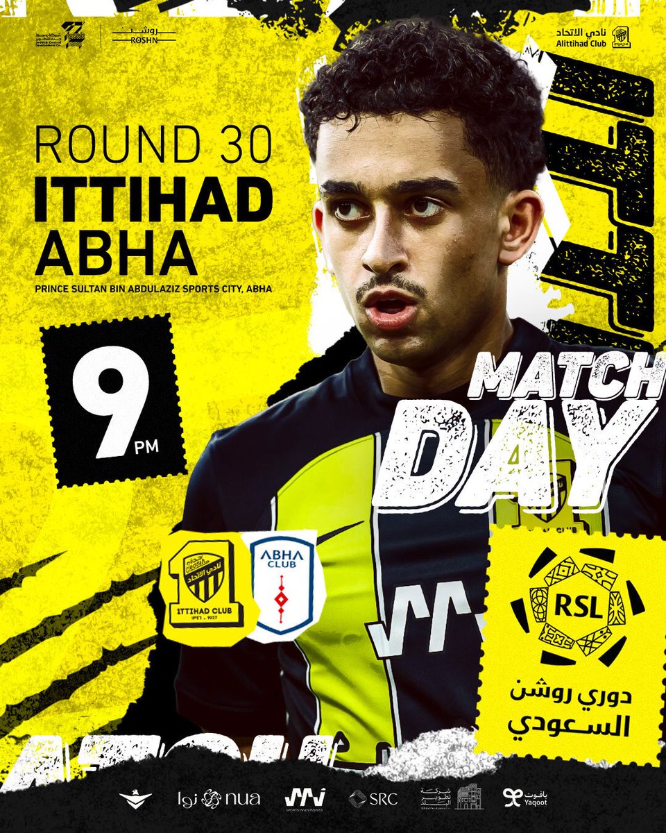 🏆| RSL 🏁| Round 30 🆚| ◈Ittihad vs Abha◈ 🕘| 9:00 PM 🇸🇦 🏟| Prince Sultan bin Abdulaziz Sports City
