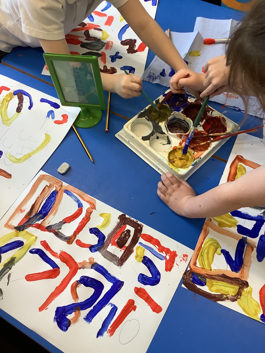 Do you know the primary and secondary colours? Year 1 do! We have been painting using the primary colours and then mixing these to create secondary colours. Our masterpiece is inspired by the artist Jasper Johns. #MPPSArt #painting #primarycolours